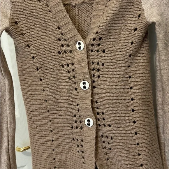 Free People Tan Button-Up Cardigan - Picture 3 of 4